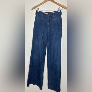 Anthropologie Pilcro & The Letterpress Wide Leg Snap Jeans